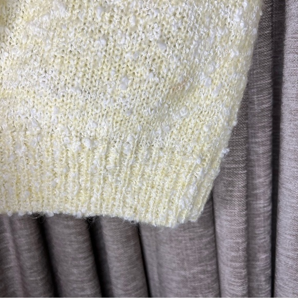 Vintage Pretense Yellow Boucle Pearl Button Cardigan Sweater Size 18W - Picture 6 of 12